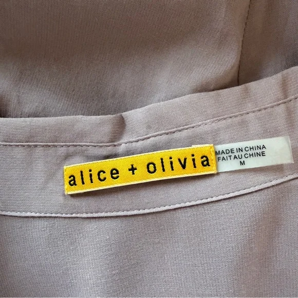 NWT Alice + Olivia Dusty Pink Shirtdress - Picture 6 of 8